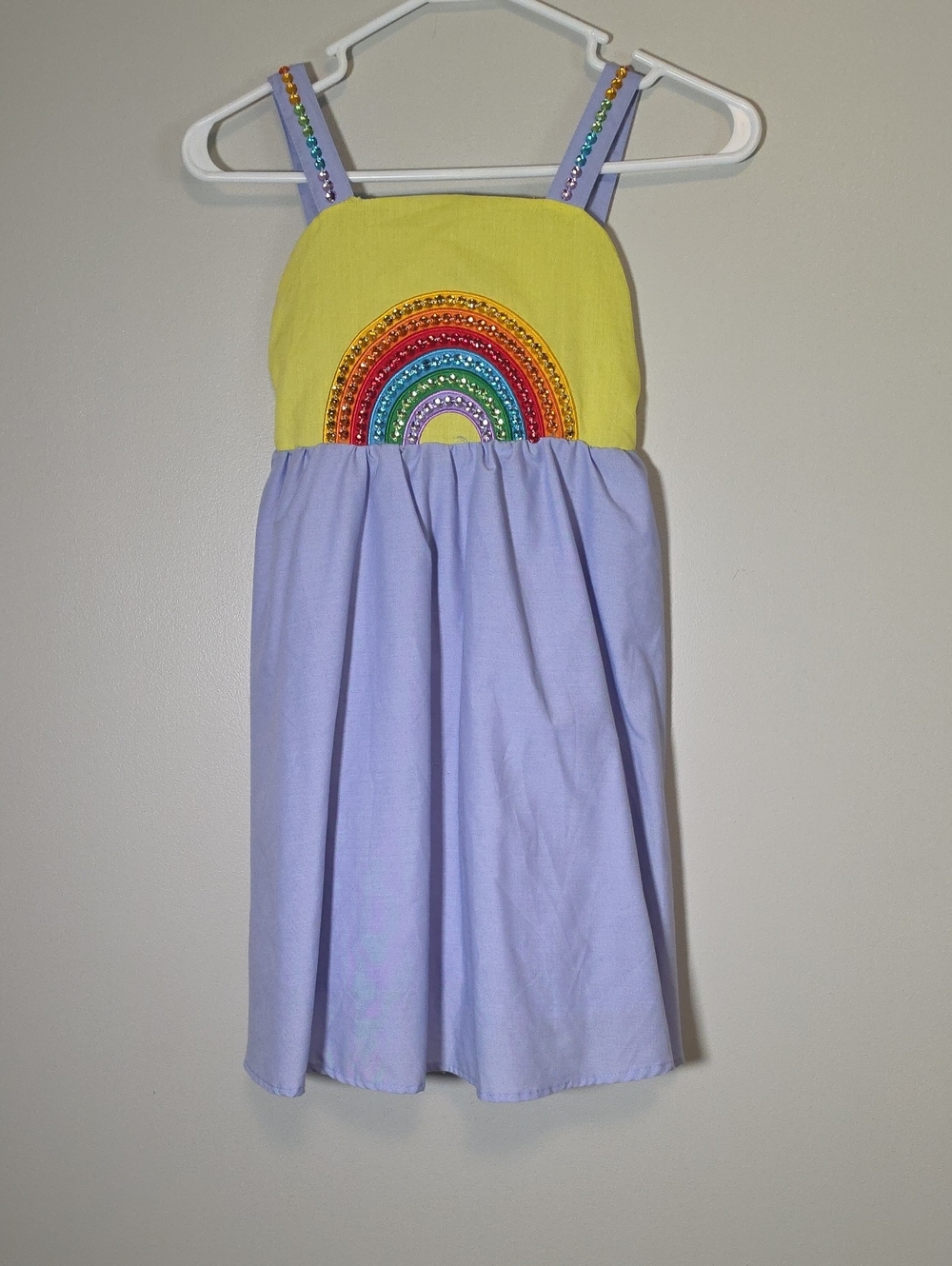 Lola + The Boys Light Lavender W/ Rainbow Girls Dress